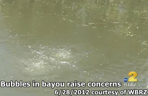 Water Sinkholes on Right Click And Click View Image To Enlarge Bubbles In Grand Bayou