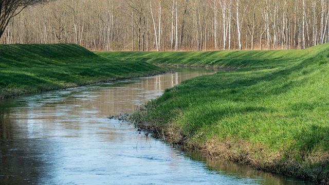 river flow, nature, oil spills