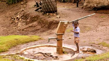 Child in India with well